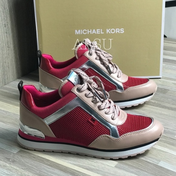Michael Kors Maddy Trainer Small Air Mesh Chili W - Picture 5 of 8